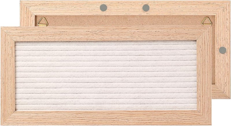 G GAMIT Small Magnetic Felt Letter Board 11x5Inch with Changeable Letters and Numbers, Message board Letter Sign Board in Wood Frame for Anoucement&Notification(White) - Image 2